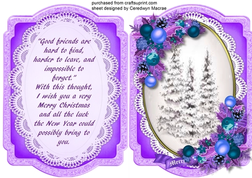 Print and Cut with verse Christmas Trees 