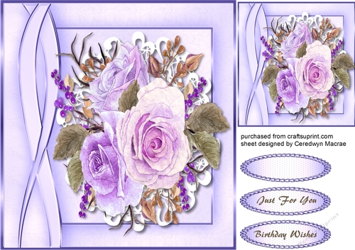 Beautiful Beautiful Roses with Geometric Boarder  3