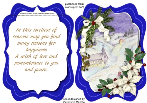 Lovely Blue Flip car wihhristmas Scene  2