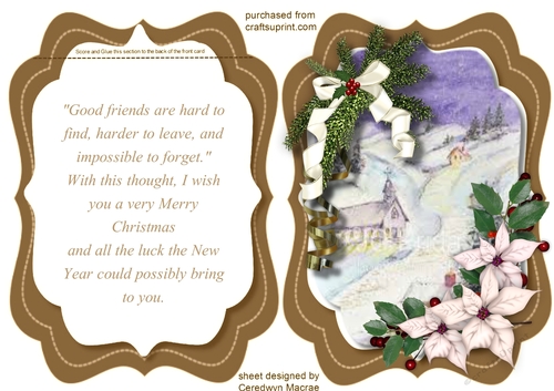 Lovely Buff Flip card with Scene  4