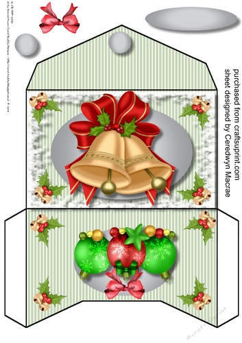 Lovely Money Wallet Chrismas Bells 