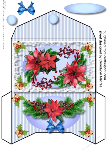 Lovely  Wallet with Ponsettias