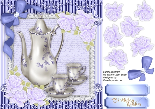 Tea for two with Lilac Roses 