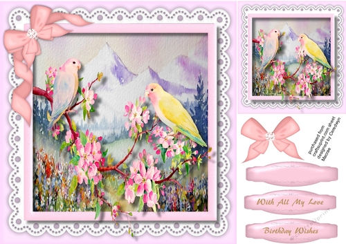 Love Birds in the Blossom 