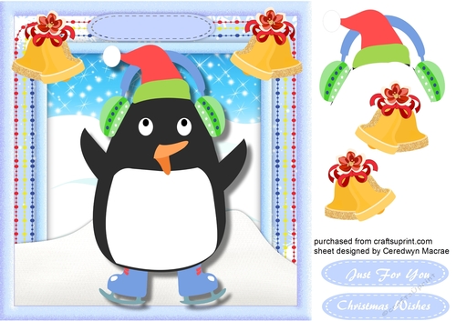 Cute Skating Penguin 