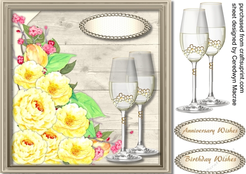 Gorgeous  Yellow Flowers and Glasses