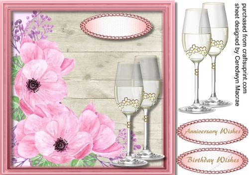 Gorgeous Pink Flowers and Glasses