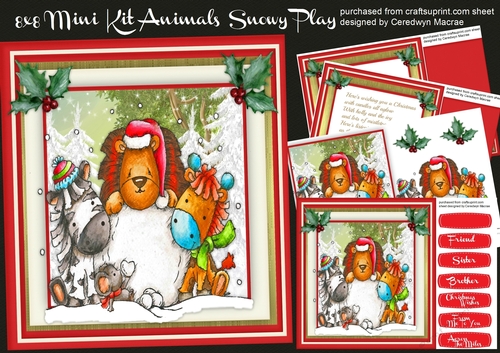 8X8 Mini Kit , Animals Snowy Play, 
