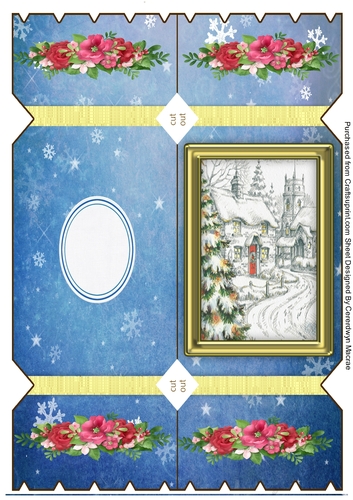Lovely D L Christmas Cracker card 