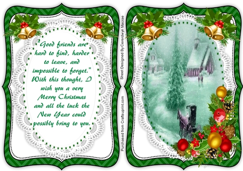 Lovely Bracket card with Verse and scene 1