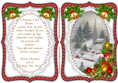 Lovely Bracket card with Verse and scene 2 
