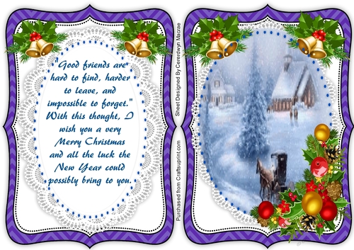 Lovely Bracket card with Verse and scene 3