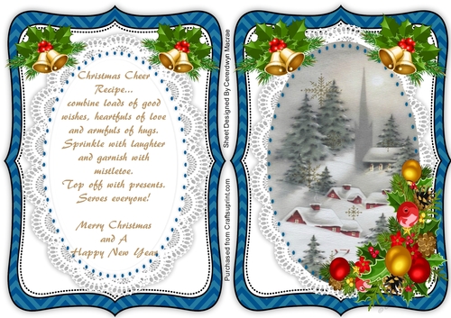 Lovely Bracket card with Verse and scene  4
