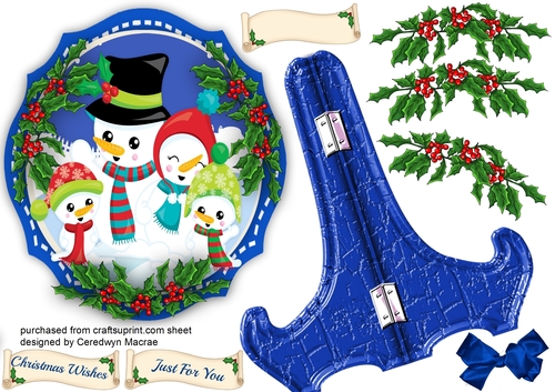 Plate and Stand , The Christmas Family 