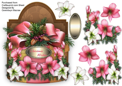 Over the Edge Vintage Festive Lillies   