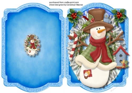 Print, Cut, and Fold , The Christmas Snowman  