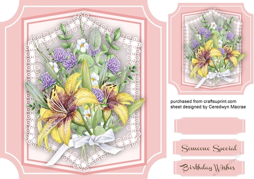 Beautiful Bouquet of Lillies and clover 