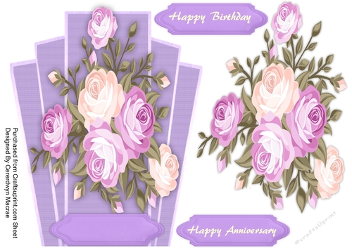 Beautiful Lilac roses on Art ecko Frame 
