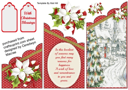 Lovely Tri fold card with Verse 2