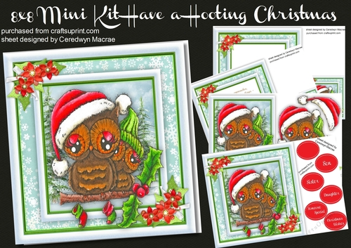 8x8 Mini Kit , Have a Hooting Christmas 