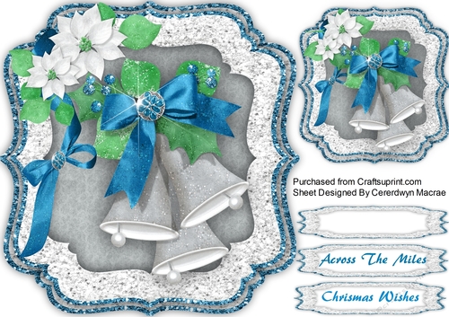 Beautiful Silver Bells and White Poinsettias 