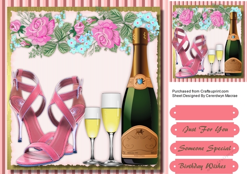  Pink Party shoes and Champagne