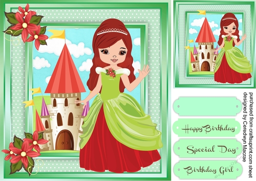 Beaut6iful Princess (Red & Green)