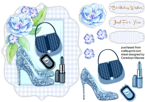 Beautiful blue Topper and Accessories