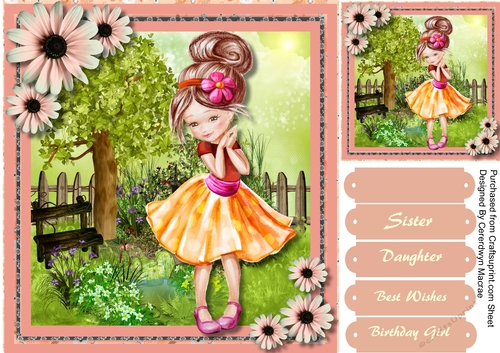 Beautiful Girl in Peach