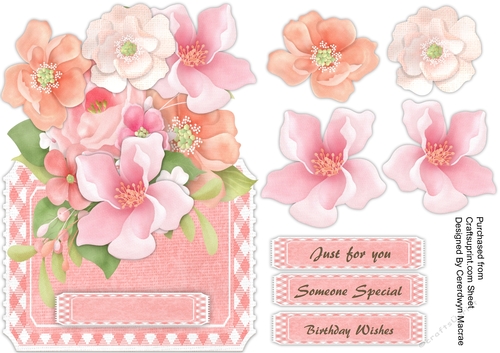 Beautiful Over theEdge with Pink Roses 