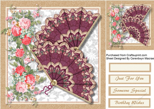 Beautiful Fan and Roses 