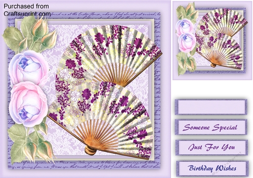 Beautiful Lilac Fans and Roses 