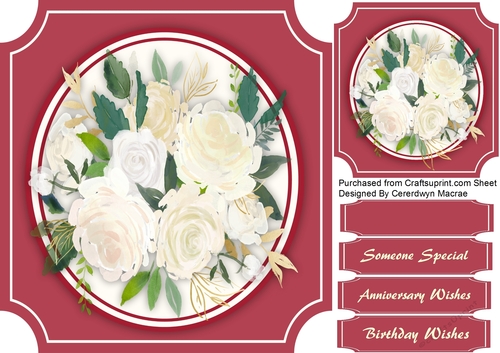 Beautiful MixedAnemomies on a Cut Out Mat 