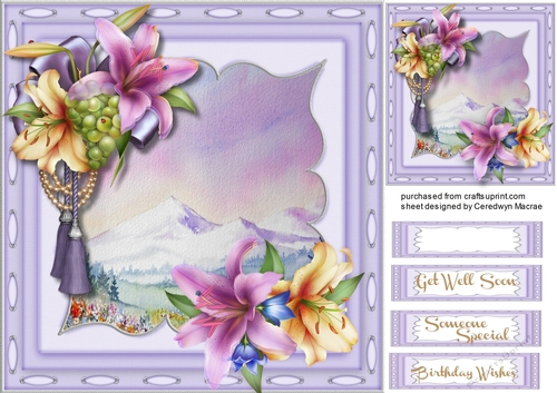 Beautiful Lillys and Meadow Scene 