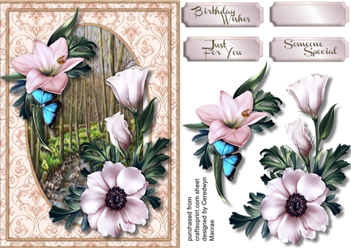 a5 Winter Bouquet Pink 