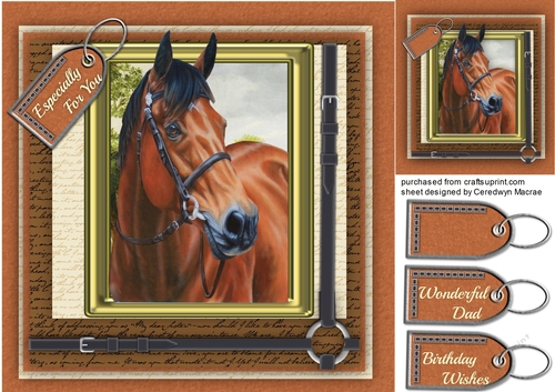 Stunning Throuhgabrd Horse in a Gold Frame 