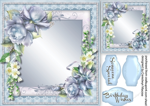 Beautiful Blue Roses and Cream Jasmine