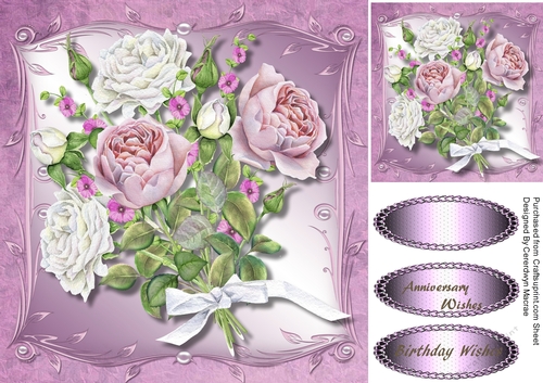 Beautiful  Rroses in a Ornate Frame 