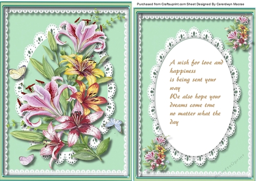 Beautiful Fflower Topper with Verse  5