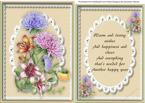 Beautiful Fflower Topper with Verse  6