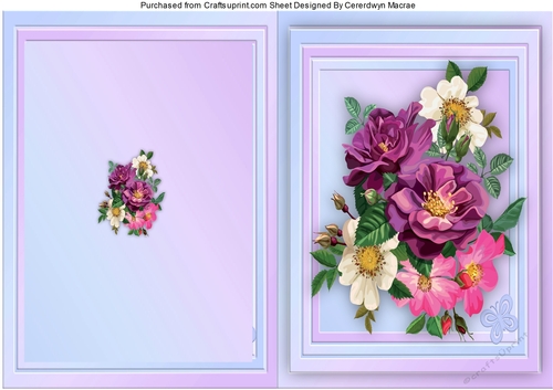 Print, Cut, and Fold,Mixed Flowers 