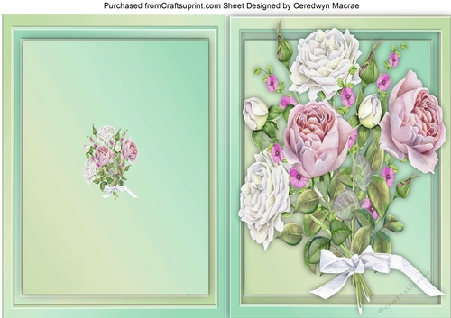 Print, Cut, and Fold,Bouquet of Rroses 