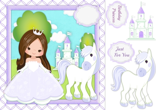 Beautiful Princess with Brown  Hair