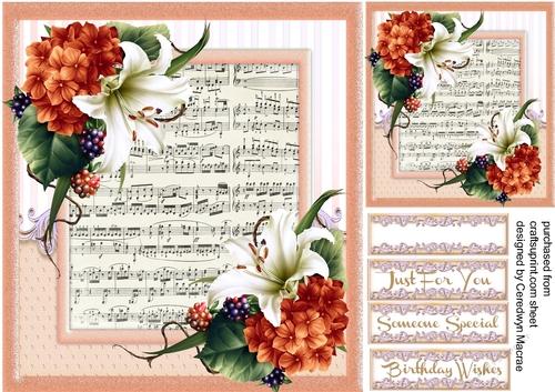Beautiful Lillys and Berrys on sheet Music 