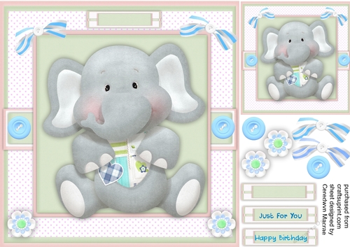 Cute Elephant for Boys Birthday 