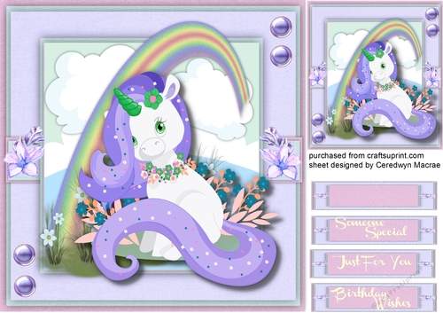Beautiful Unicorn and Rainbow  3
