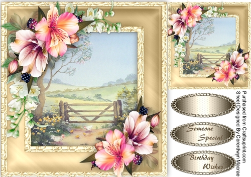 Stunning Scene with Flowers and Fruits 