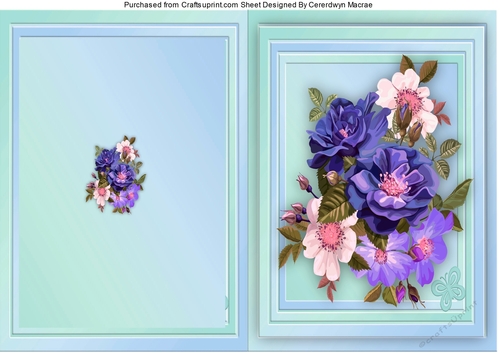 Print, Cut,and Fold, Beautiful Mixed Roses 