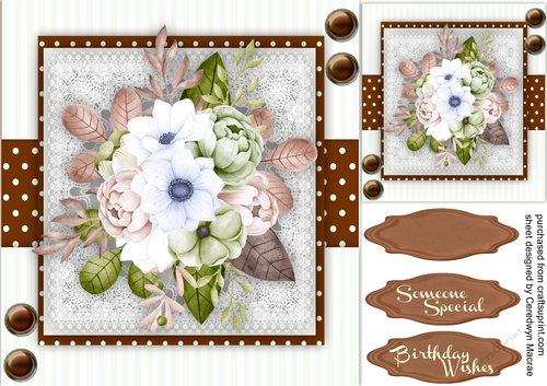 Stunning Coffee and Cream Anemones and Roses 