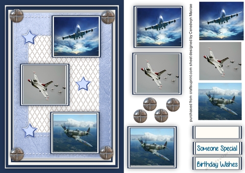 Mens Card Aeroplanes